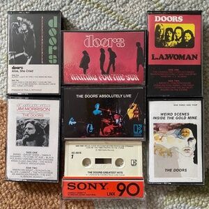 The Doors I Lot of 7 Cassette Tapes Late-1960s to Early-1980s